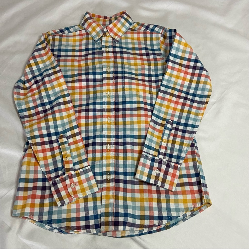 Land’s End boys checked shirt size 10/12 NWT